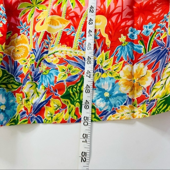 Vintage amara Hawaiian mumu maxi dress flamingo tropical novelty print - Picture 12 of 13